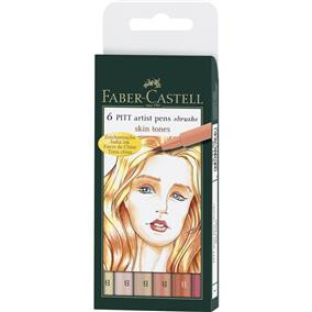 Pitt Artist Pen Set 6 Buc Tonurile Pielii Faber-Castell Faber-Castell imagine 2022 depozituldepapetarie.ro