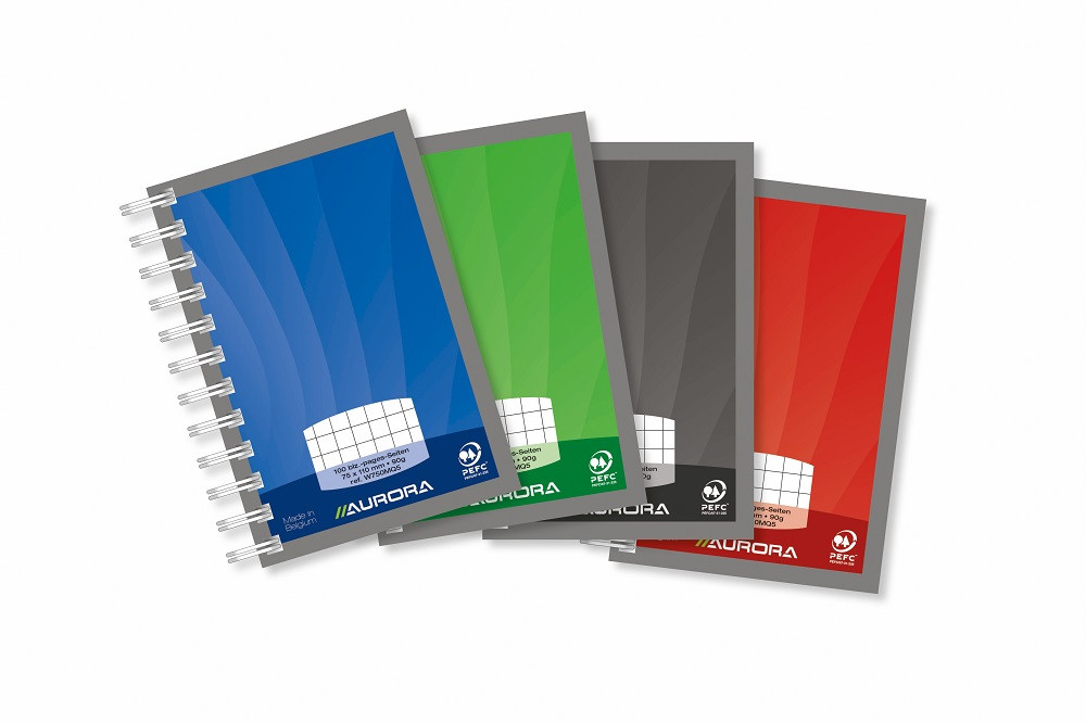 Caiet cu spirala, A7, 50 file – 90g/mp, coperti carton lucios, AURORA Mano – matematica Aurora imagine 2022 depozituldepapetarie.ro
