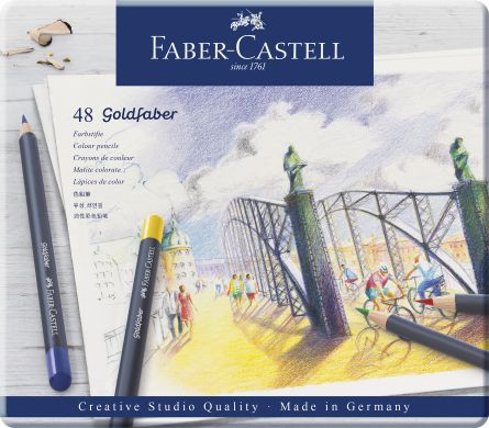 CREIOANE COLORATE 48 CULORI GOLDFABER CUTIE METAL FABER-CASTELL Faber-Castell imagine 2022 depozituldepapetarie.ro