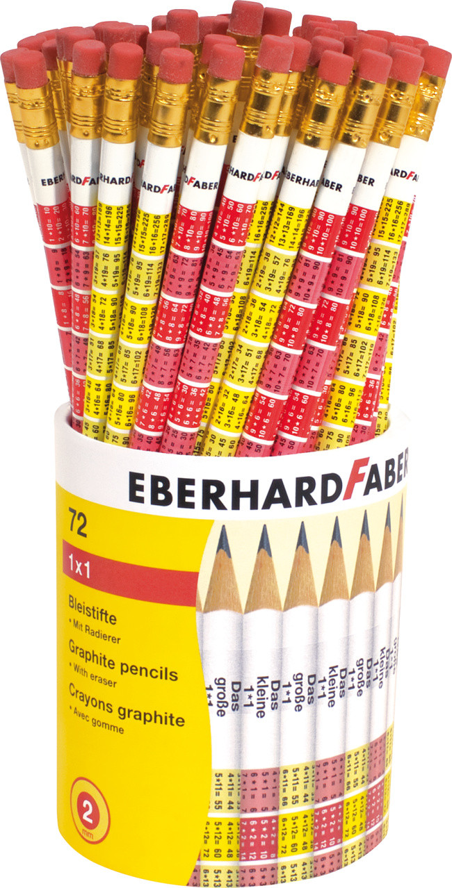 Creion grafit B cu radiera Tabla inmultirii Eberhard Faber Faber-Castell imagine 2022 depozituldepapetarie.ro