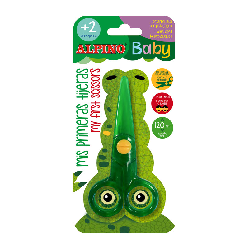 Foarfeca pentru copii, din plastic, 120mm, ALPINO Baby Alpino imagine 2022 depozituldepapetarie.ro