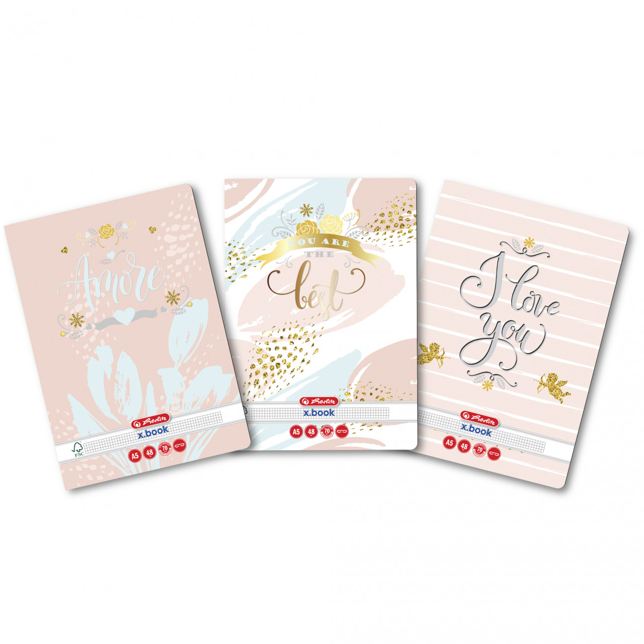Caiet A5 48 File Matematica Be Mine HERLITZ Herlitz imagine 2022 depozituldepapetarie.ro