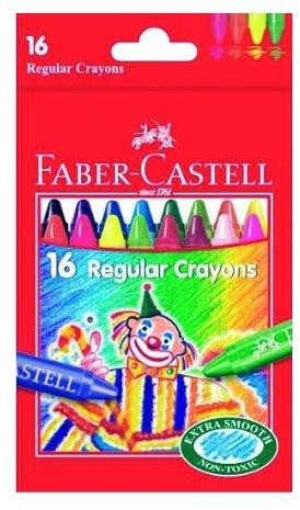 Creioane cerate rotunde 16 culori Faber-Castell