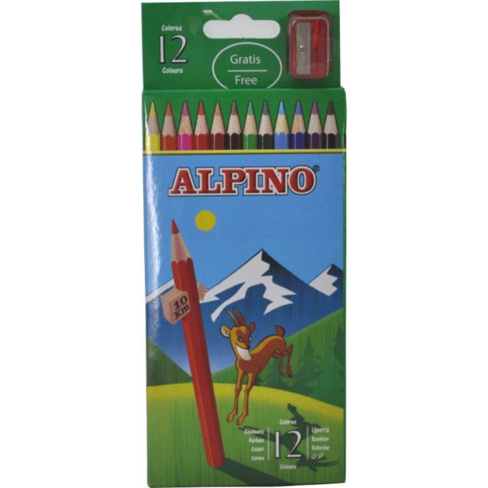 Creioane colorate, 12 culori/set, ALPINO Alpino imagine 2022 depozituldepapetarie.ro