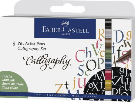 PITT ARTIST PEN SET CALIGRAFIC 8 BUC FABER-CASTELL Faber-Castell imagine 2022 depozituldepapetarie.ro