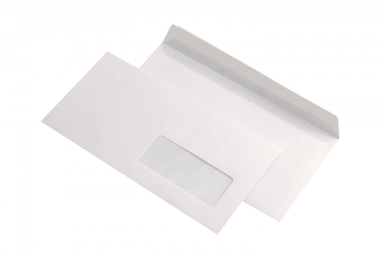 Plic DL (110 x 220 mm), alb, cu fereastra, lipire siliconica, 80 g/mp, 1000 bucati/cutie GPV Romania imagine 2022 depozituldepapetarie.ro