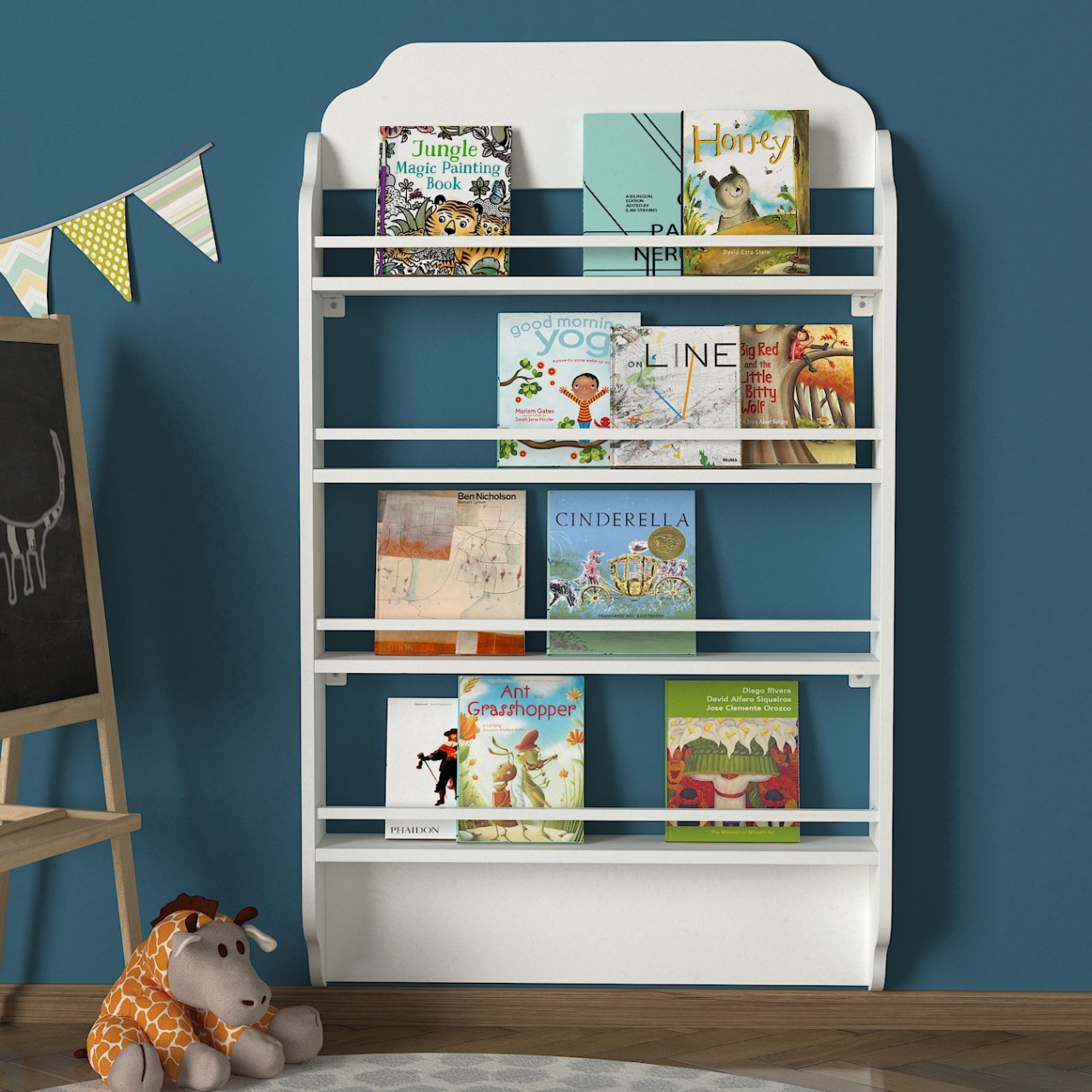 Biblioteca, Joy Organizer, UnicUtil, 80 x 12 x 132 cm, Alb