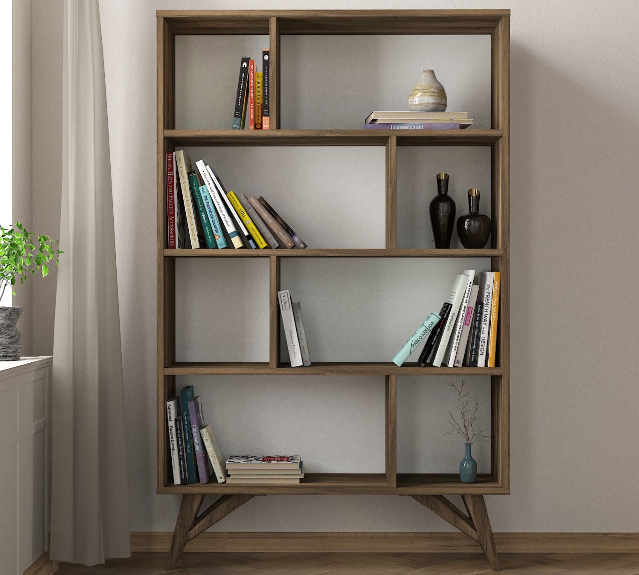 Biblioteca, Retro Charm, UnicUtil, 90 x 25 x 143.6 cm, Nuc
