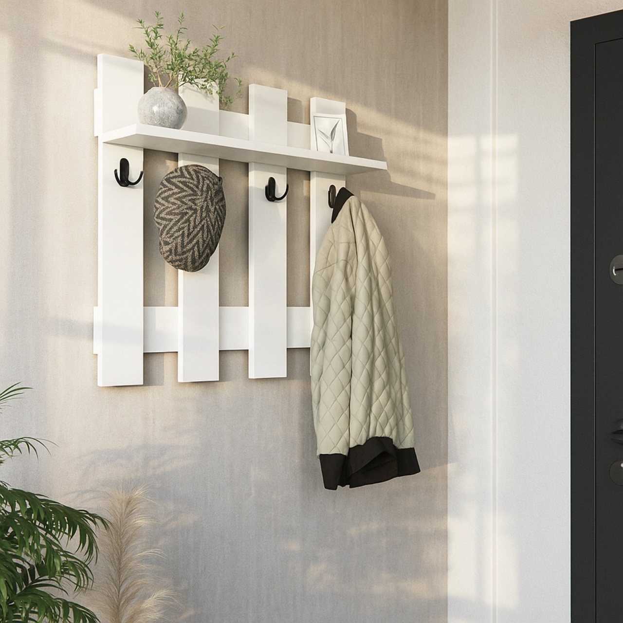 Cuier Elegant, Pure Craft, UnicUtil, 70 x 70 x 18 cm, Alb