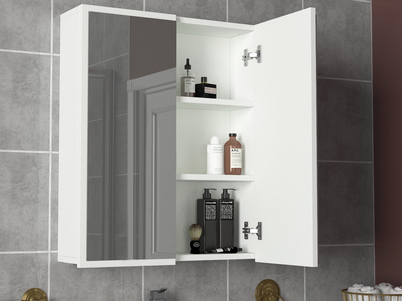 Dulap Organizator Baie Serene Space, UnicUtil, 60 x 17 x 76, Alb