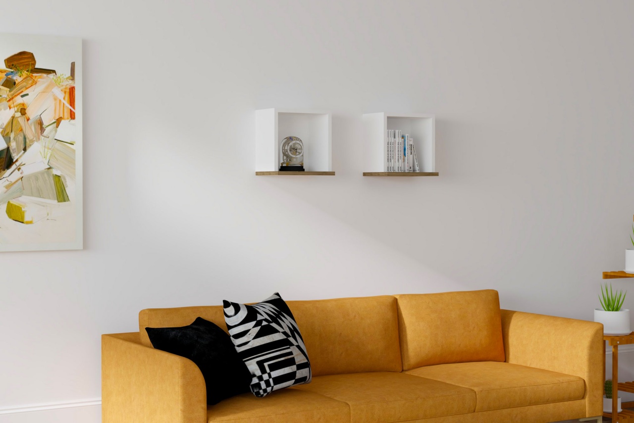 Rafturi perete, Natural Touch, UnicUtil, 30 x 30 x 25 cm, Alb Nuc