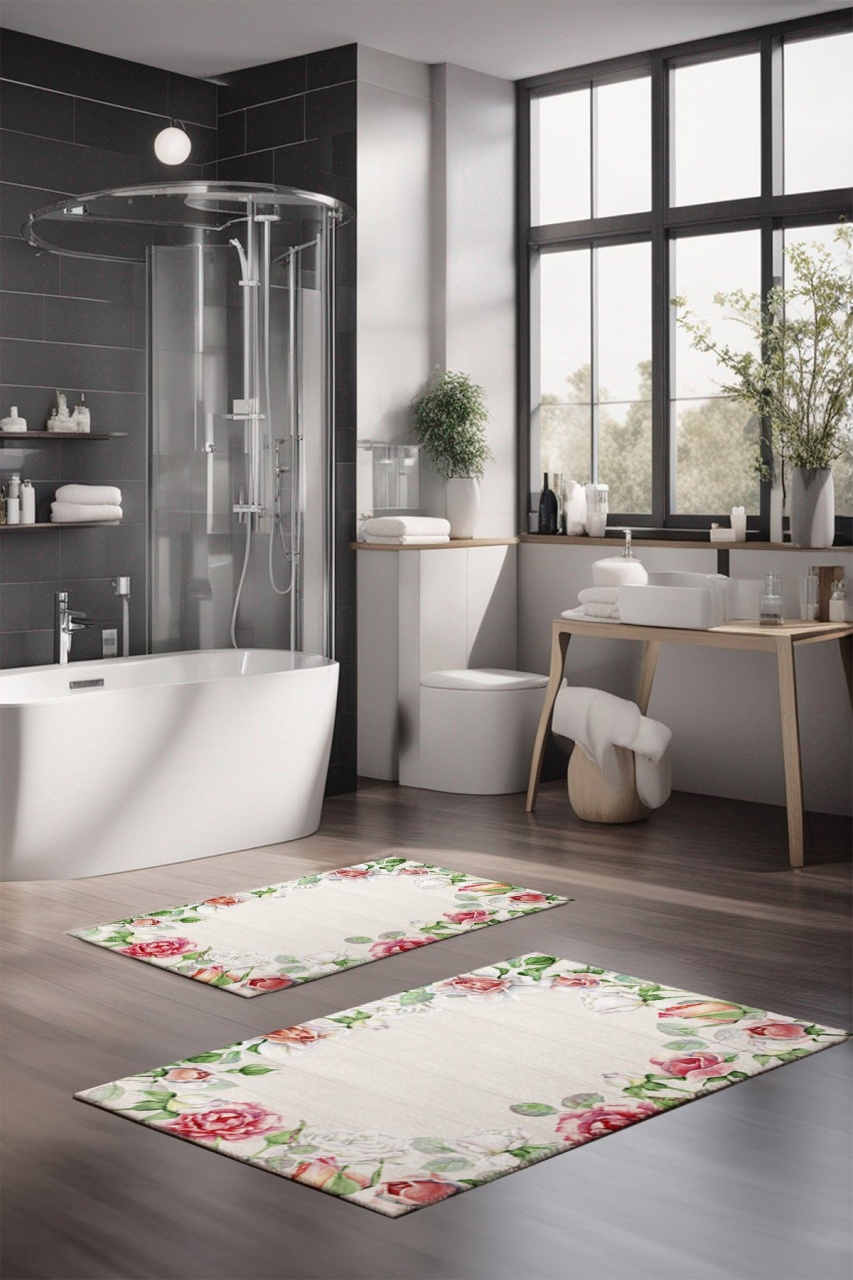 Set covorase baie 2 piese, Premium Feel, UnicUtil, Multicolor