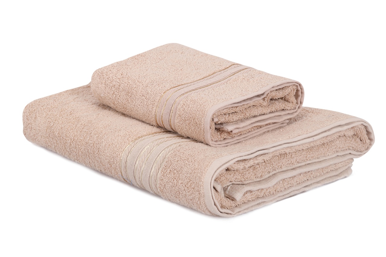 Set de prosoape 2 bucati, Chic Finish, UnicUtil, Cappuccino