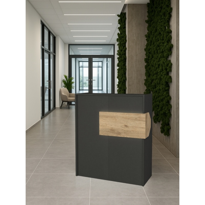Birou recepție, Aloha LED Front Desk, UnicUtil, Gri-Bej
