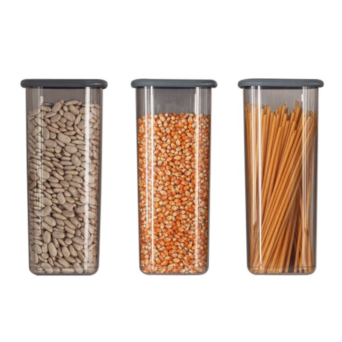 Set 3 recipiente alimentare , UnicUtil, Lightweight Durable, Antracit