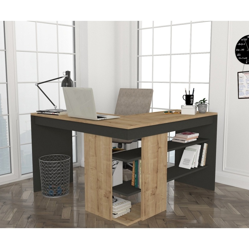 Birou Multifuncțional, Modern Workspace, UnicUtil, 120 x 45 x 73.8 cm, Bardolino-Antracit