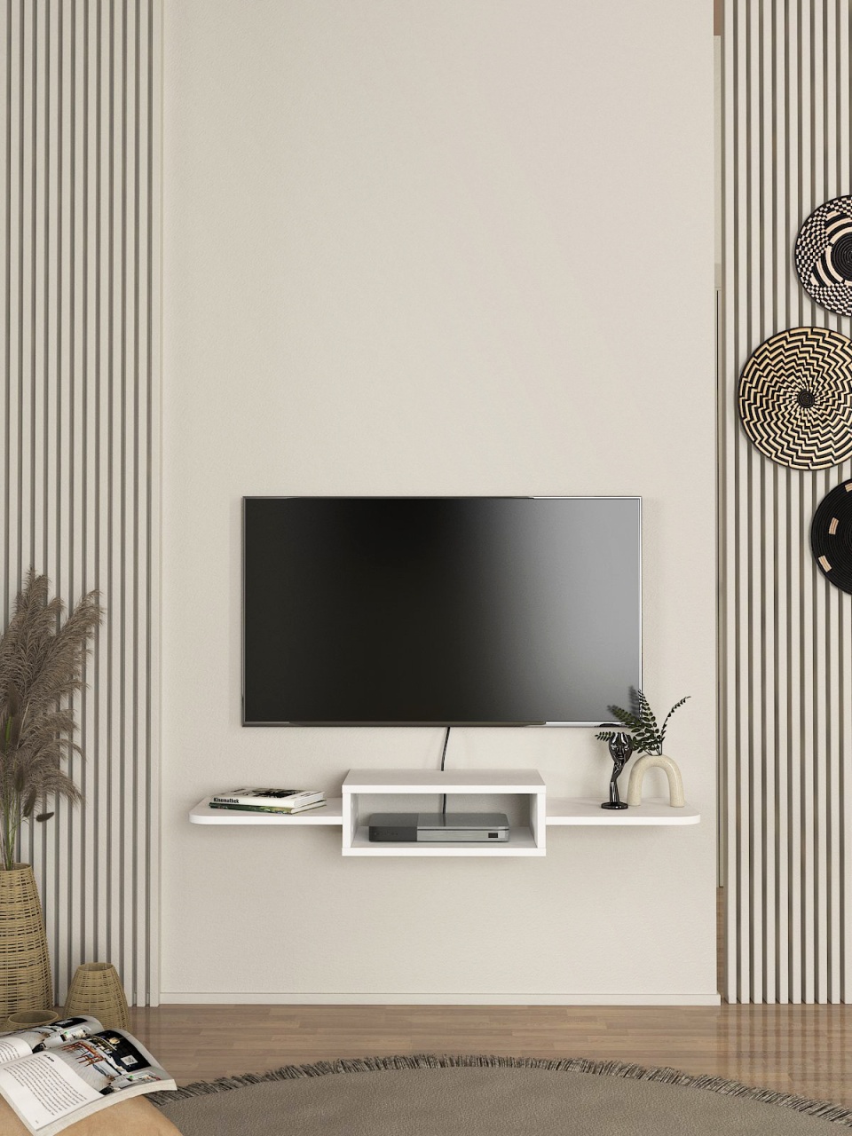 Comoda TV, Nordic Charm, UnicUtil, Alb