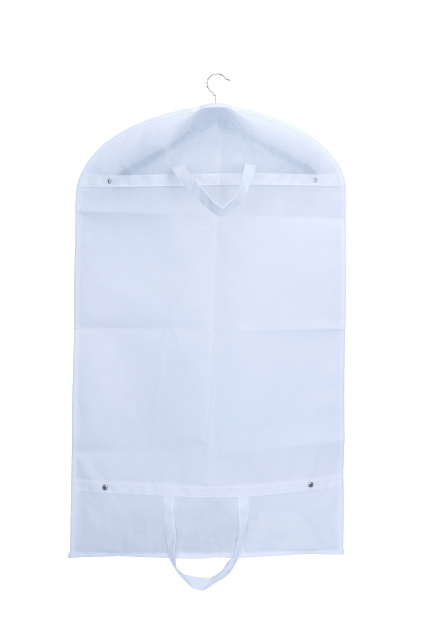 Husa pentru costum, cu maner, din material netesut, Polipropilenă, 60 x 130 cm, Alb