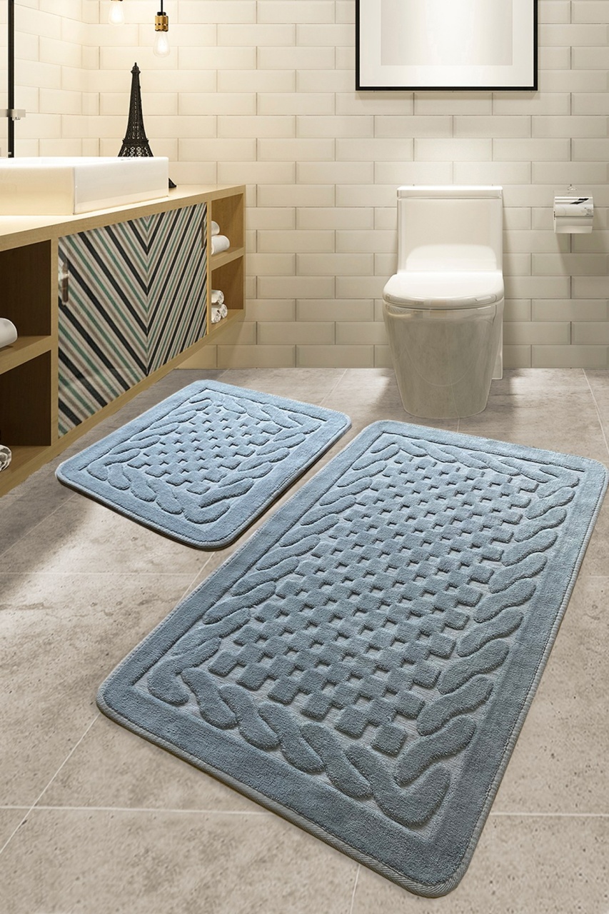 Set covorase baie 2 piese, Elegant Design, UnicUtil, Gri