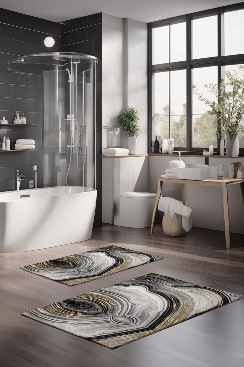 Set covorase baie 2 piese, Elegant Design, UnicUtil, Multicolor