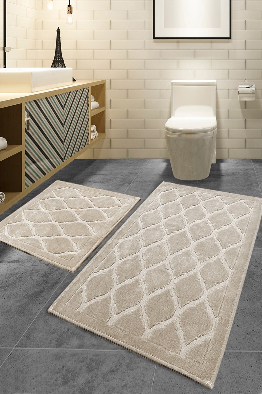 Set covorase baie 2 piese, Ultra Cozy, UnicUtil, Bej