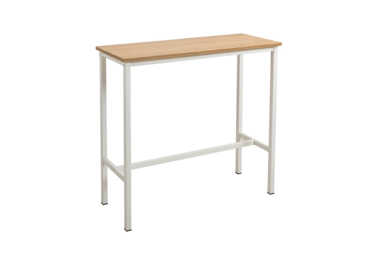 Masă de bar, Mola 100, UnicUtil, Alb, Lățime: 100 cm, Înălțime: 90 cm, Adâncime: 40 cm