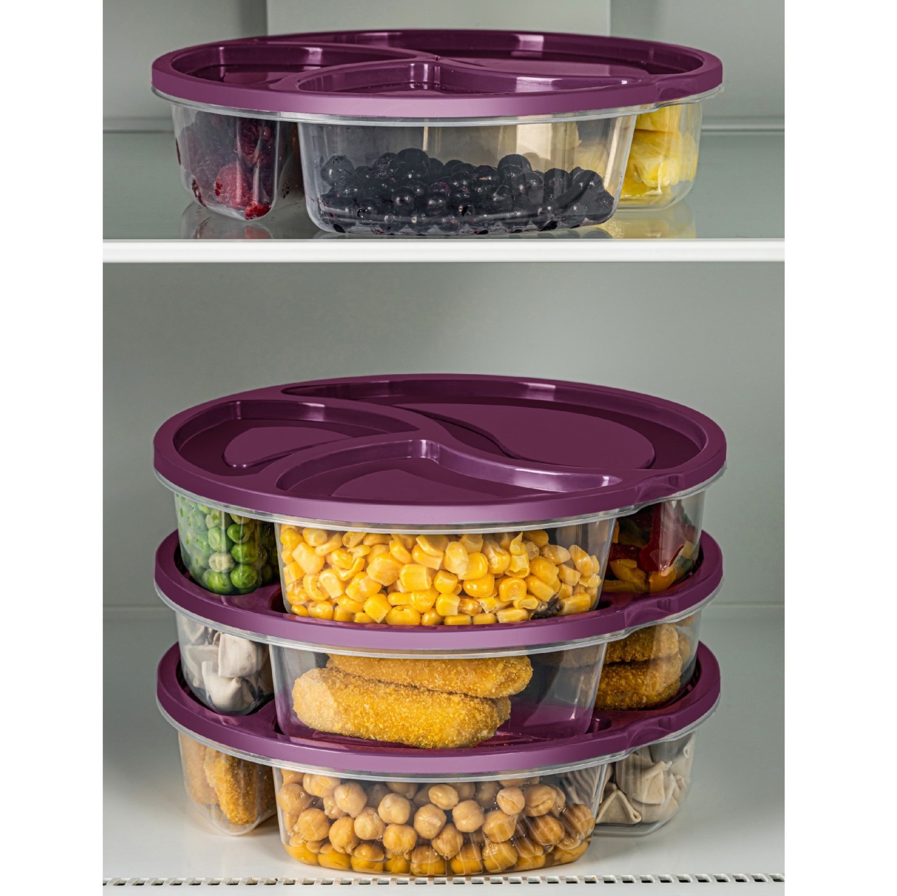 Set 4 caserole plastic , UnicUtil, Durable Compact, Mov