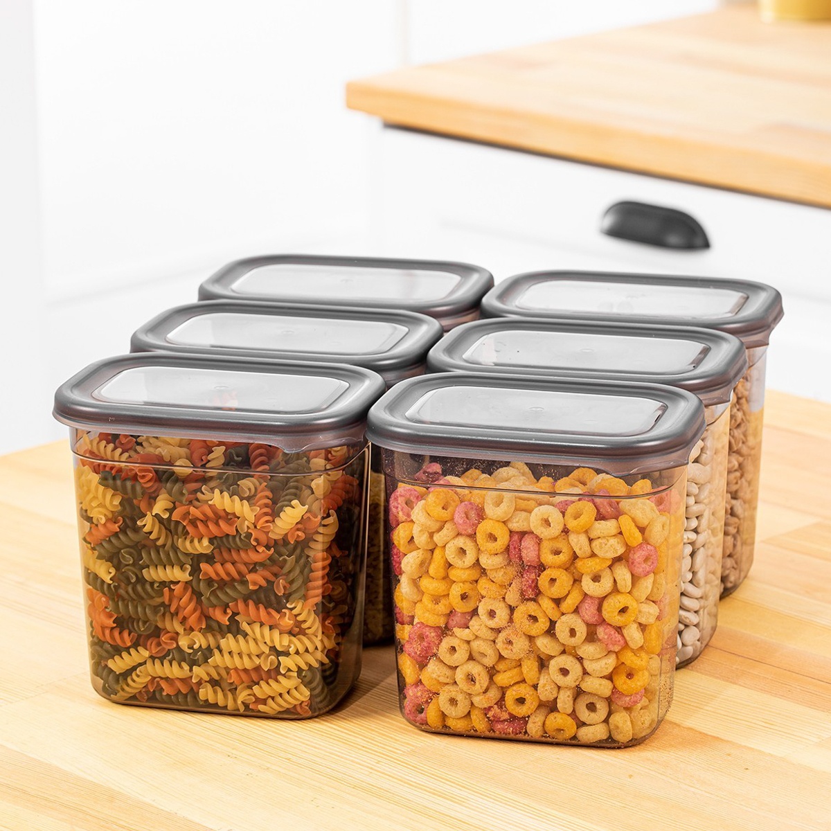 Set 6 recipiente alimentare , UnicUtil, Elegant Spacious, Antracit