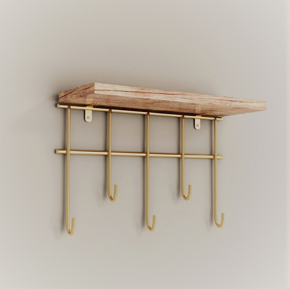 Raft perete, Modern Craft, UnicUtil, 27 x 20 x 10 cm, Auriu Maro
