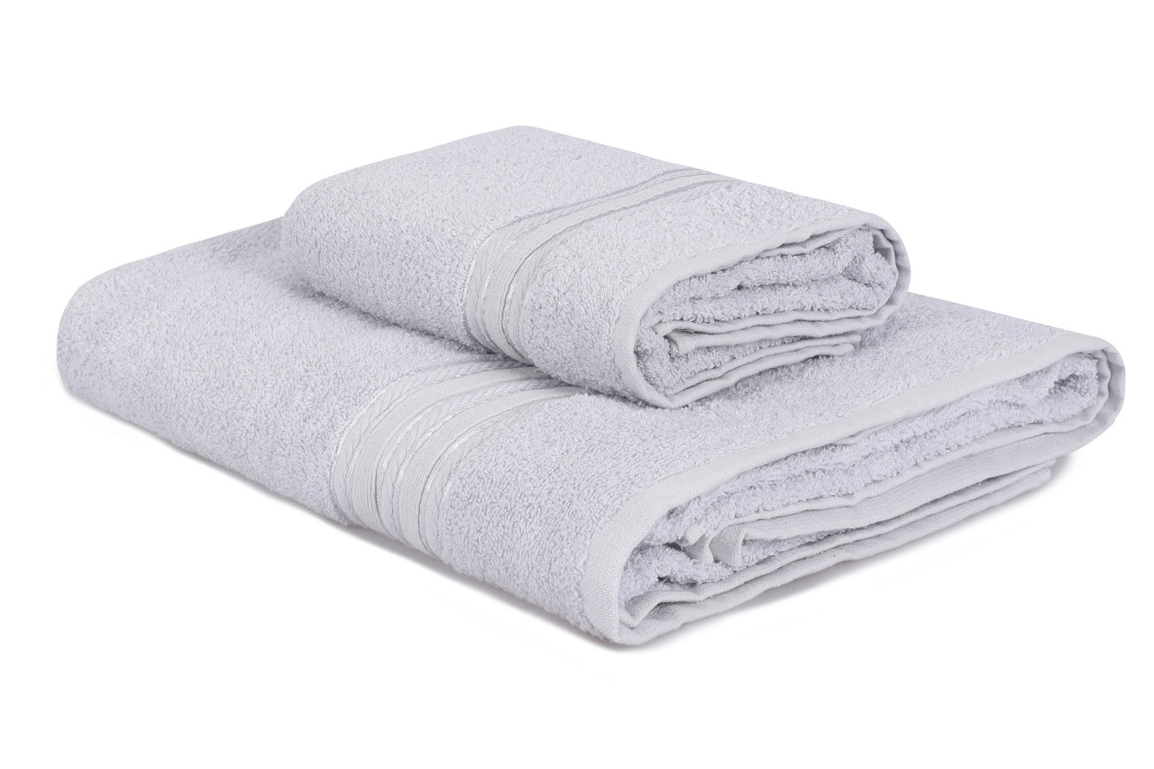 Set de prosoape 2 bucati, Premium Feel, UnicUtil, Gri