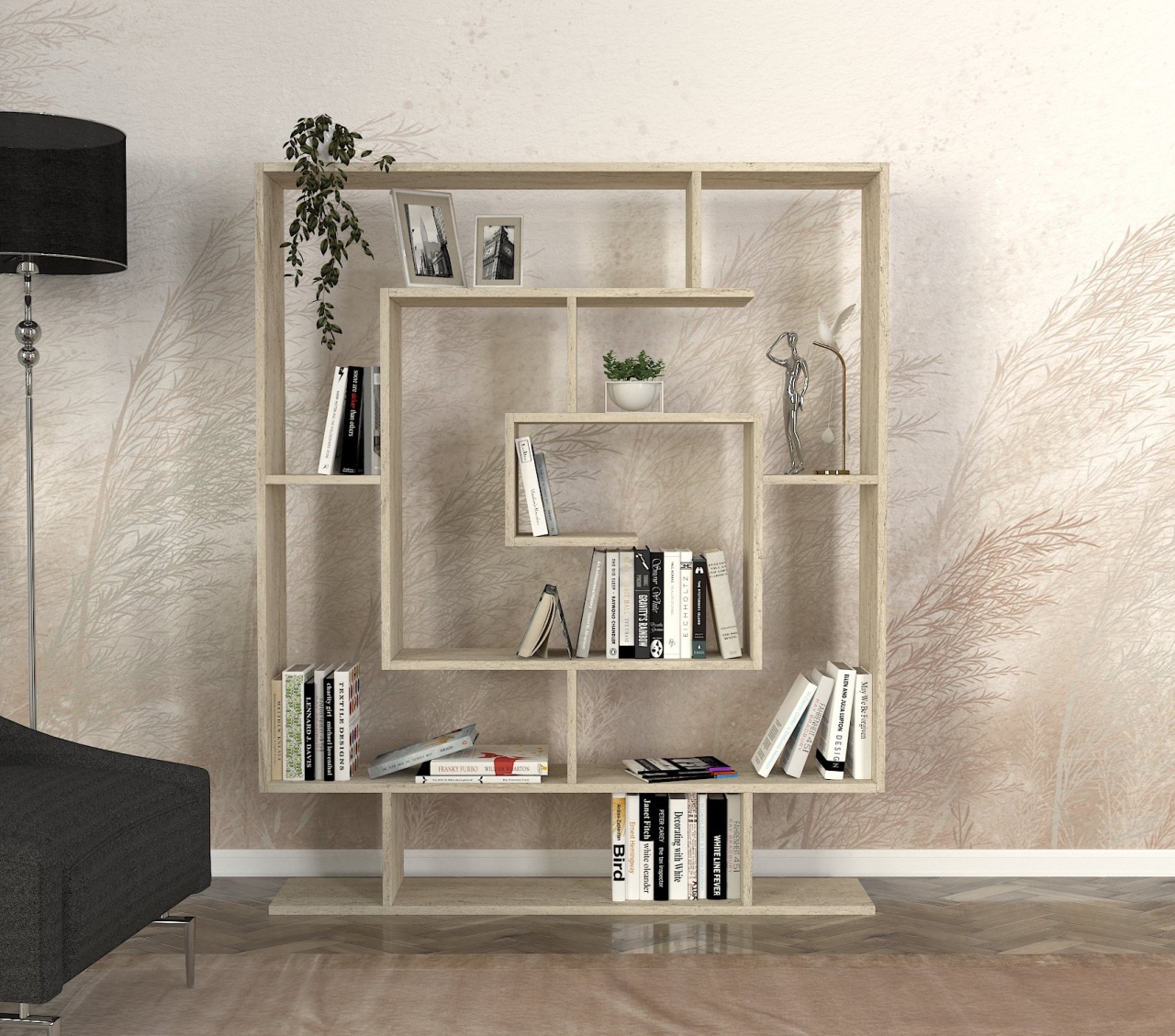 Biblioteca, Maze Chic, UnicUtil, 124.8 x 22 x 149.4 cm, Crem