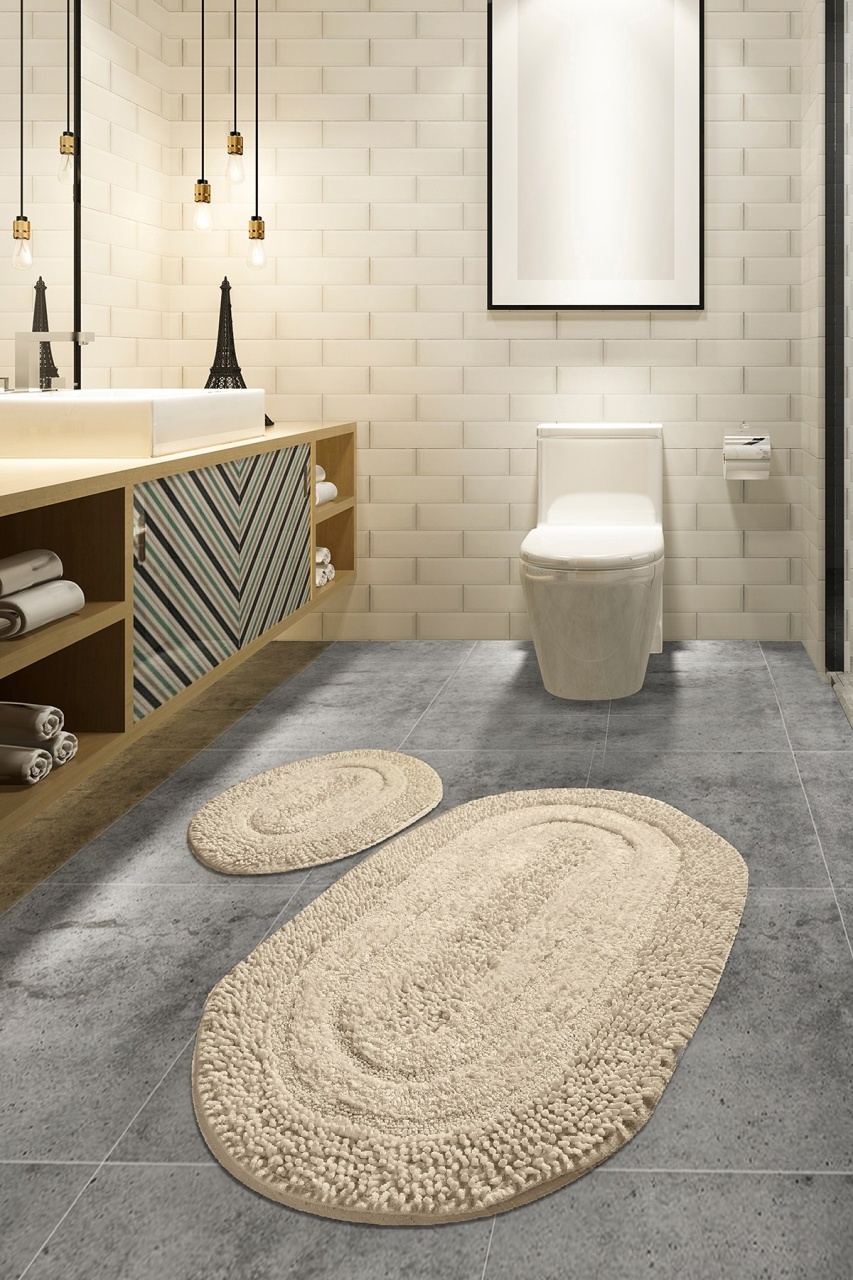 Set covorase baie 2 piese, Deluxe Soft, UnicUtil, Bej, Multicolor