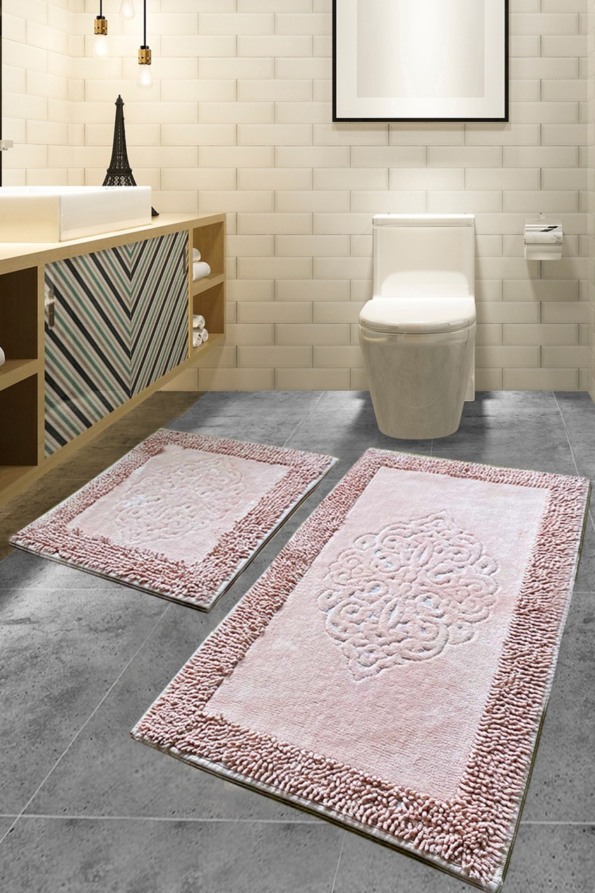 Set covorase baie 2 piese, Ultra Cozy, UnicUtil, Powder, Multicolor