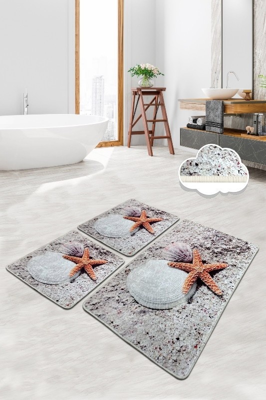 Set covorase baie 3 piese, Luxury Touch, UnicUtil, Multicolor