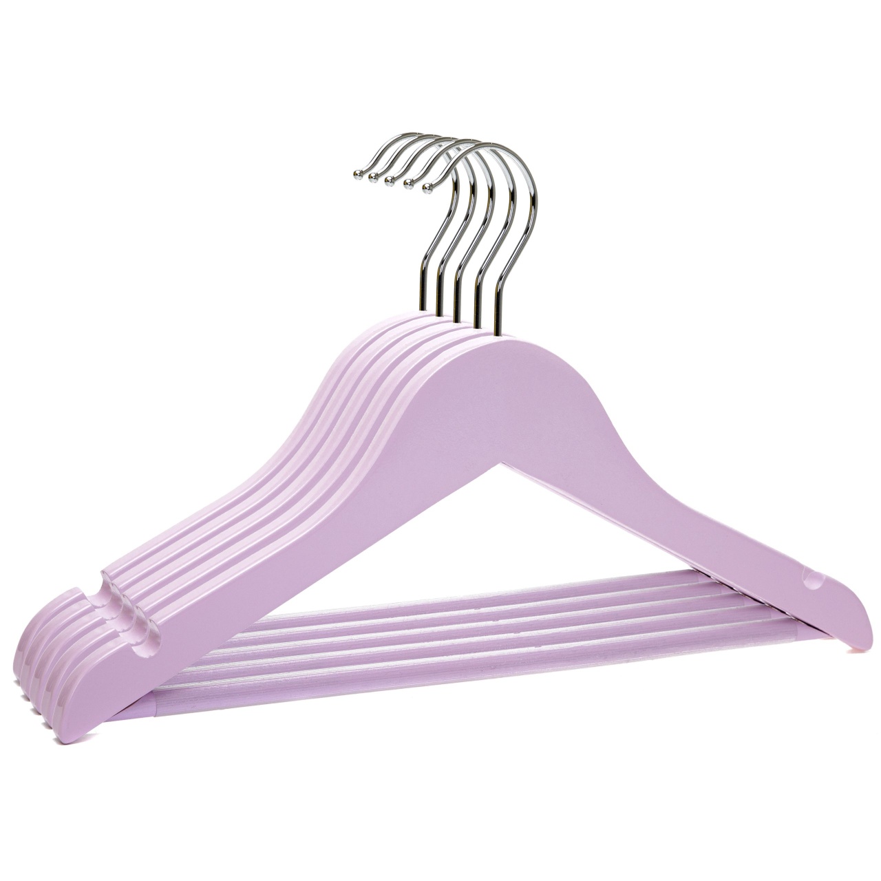 Umeraș din lemn de artar cu bara pentru pantaloni, pentru copii, Roz, 1 bucata