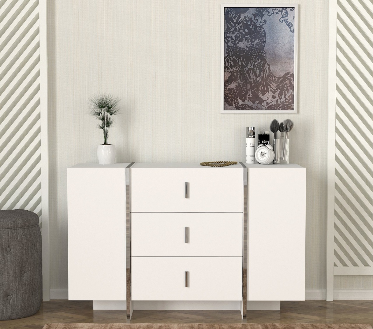 Comoda, Elegant View, UnicUtil, Alb