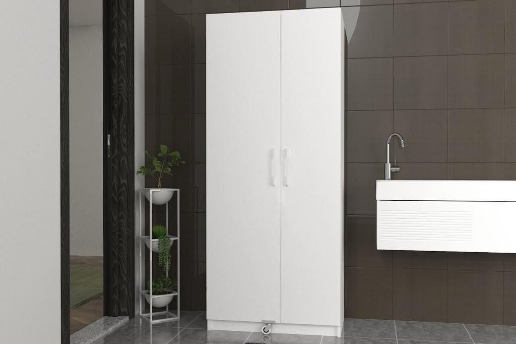 Organizator Baie/Bucatarie, Flexi Store, UnicUtil, 75.6 x 44 x 180 cm, Alb
