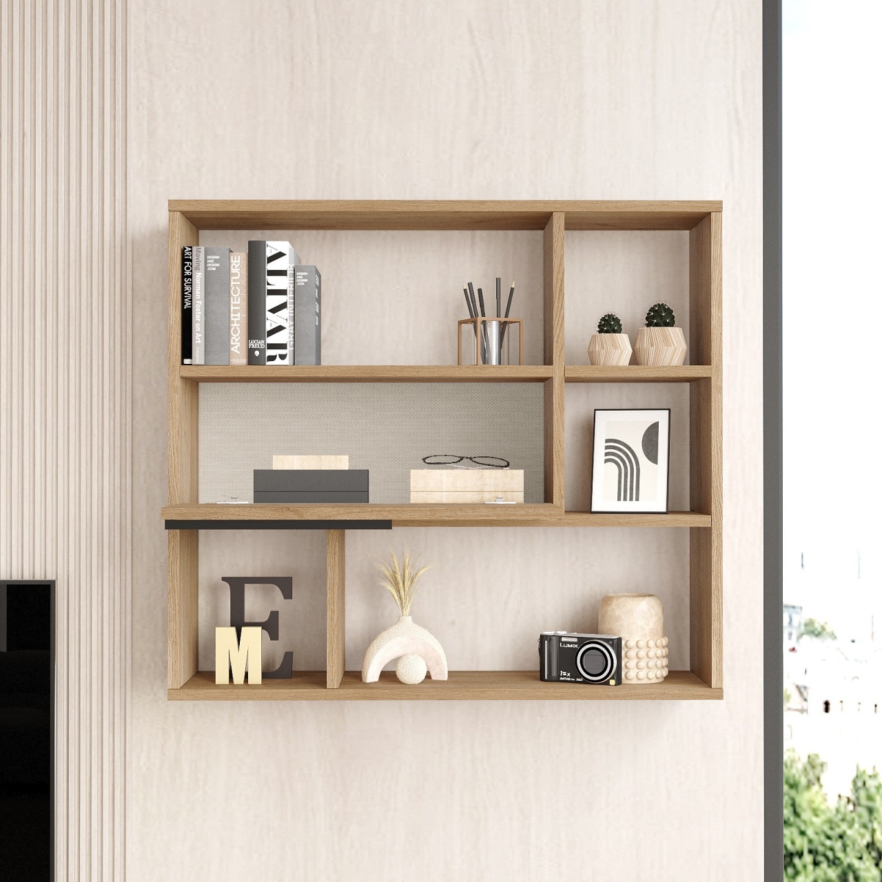 Rafturi perete, Classic Touch, UnicUtil, 90 x 81 x 22 cm, Nuc