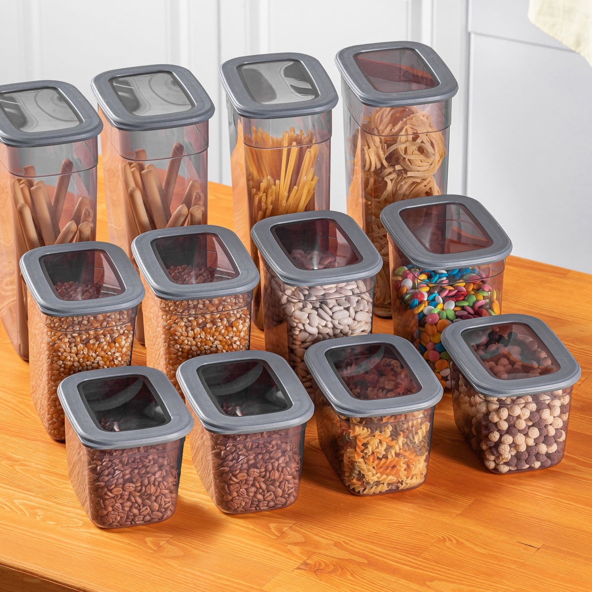 Set 12 recipiente alimentare , UnicUtil, Modern Spacious, Antracit