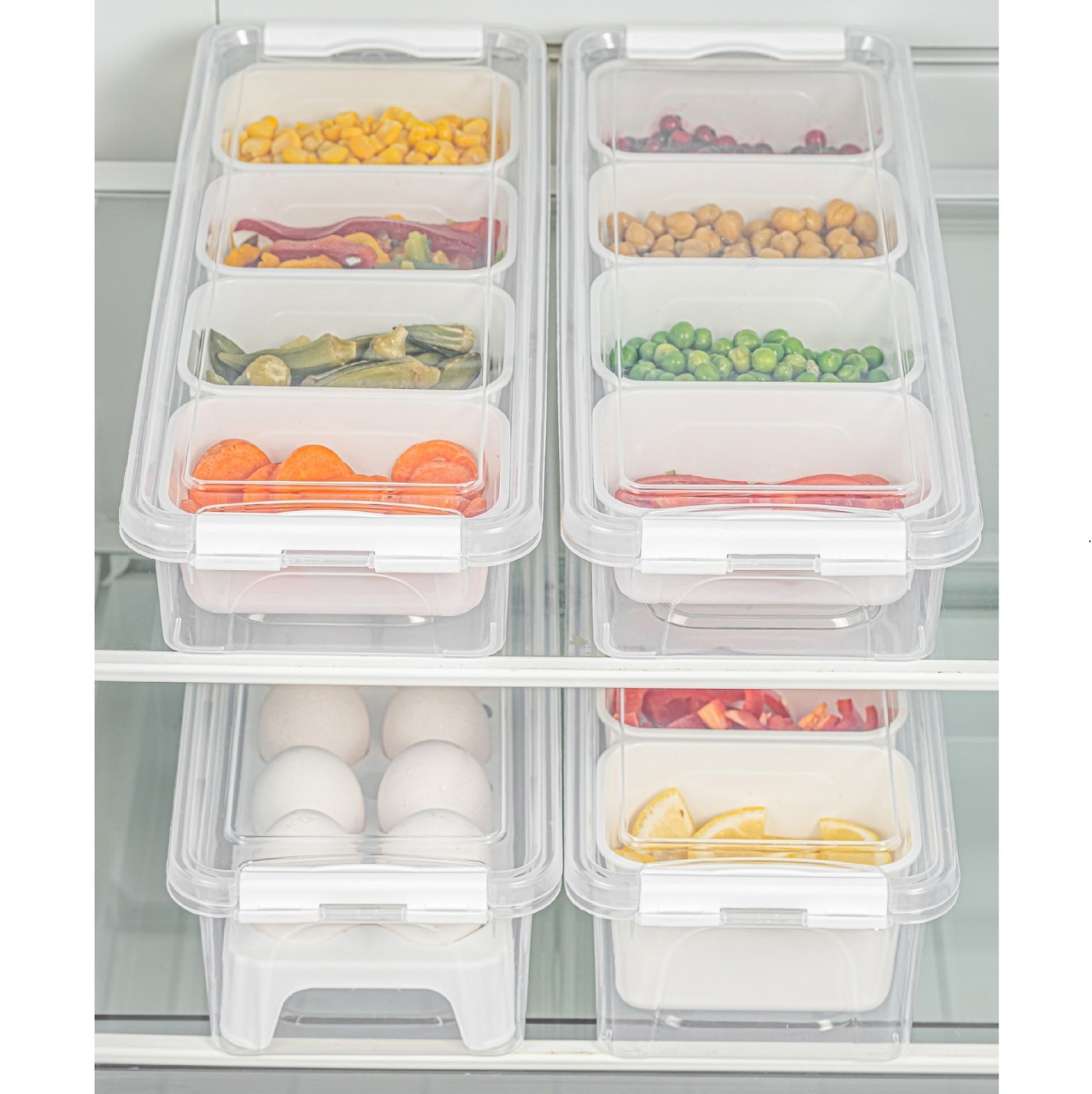 Set 4 caserole plastic , UnicUtil, Spacious Versatile, Transparent