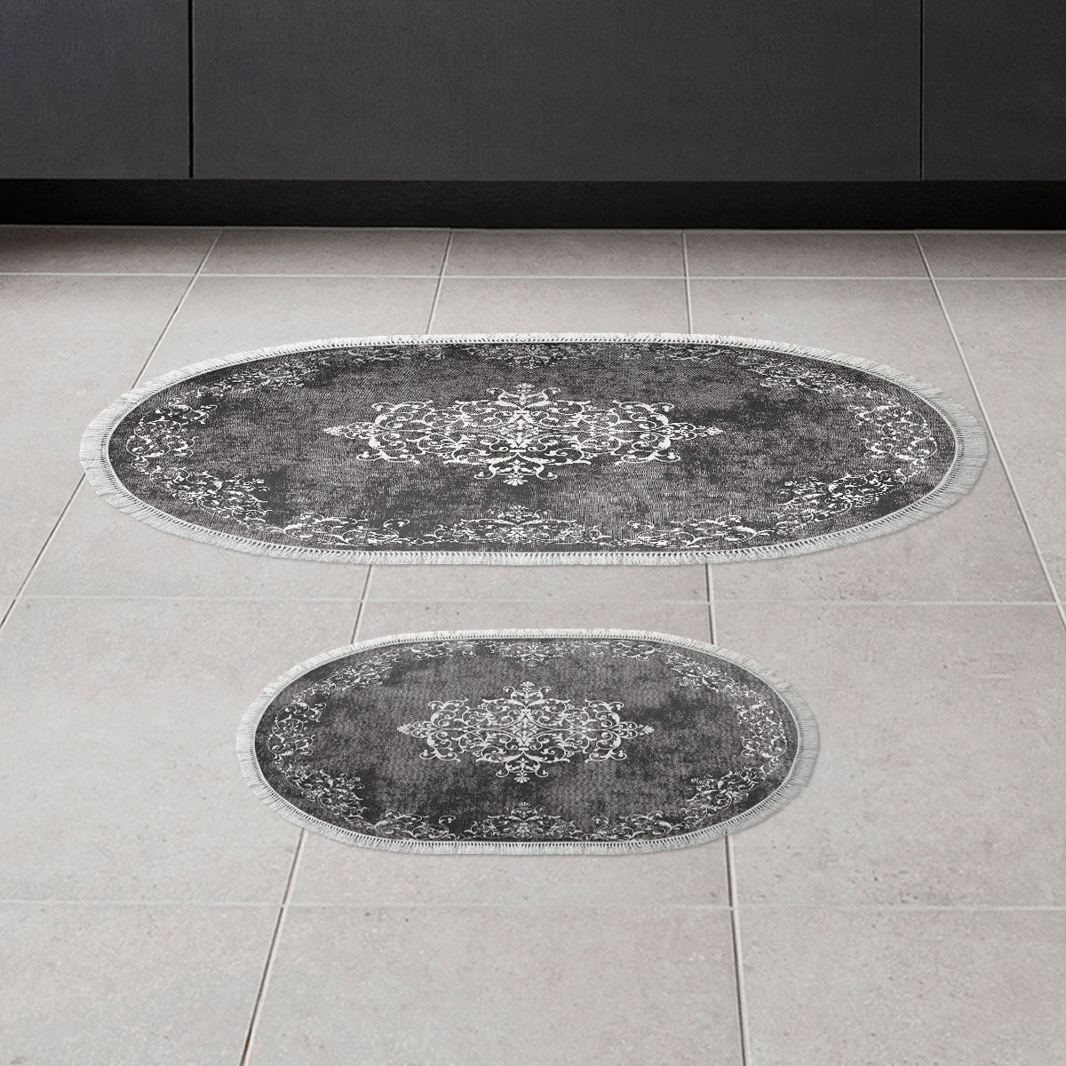 Set covorase baie 2 piese, Chic Finish, UnicUtil, Gri