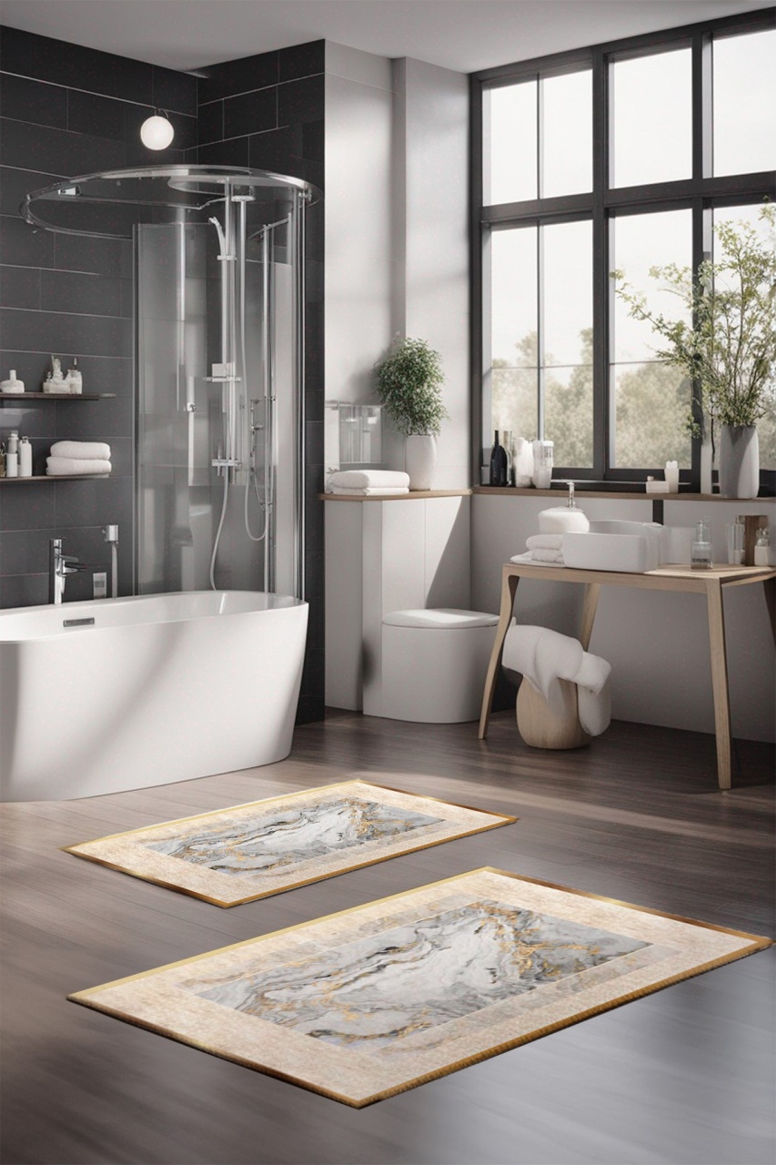 Set covorase baie 2 piese, Modern Look, UnicUtil, Multicolor