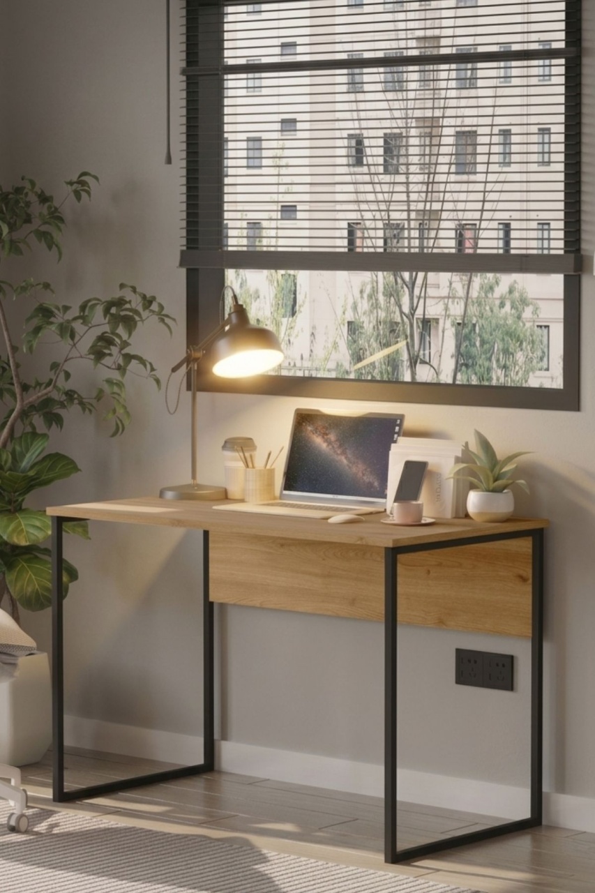 Birou pentru calculator, 110x58.5x73 cm, Rattan, UnicUtil