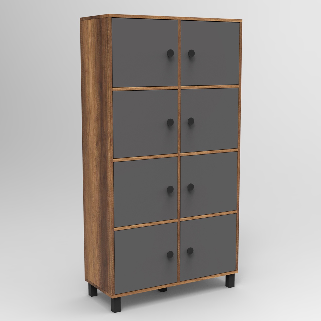 Dulap arhivare UnicUtil Nuc - Gri Antracit 96 x 40 x 179.4 cm