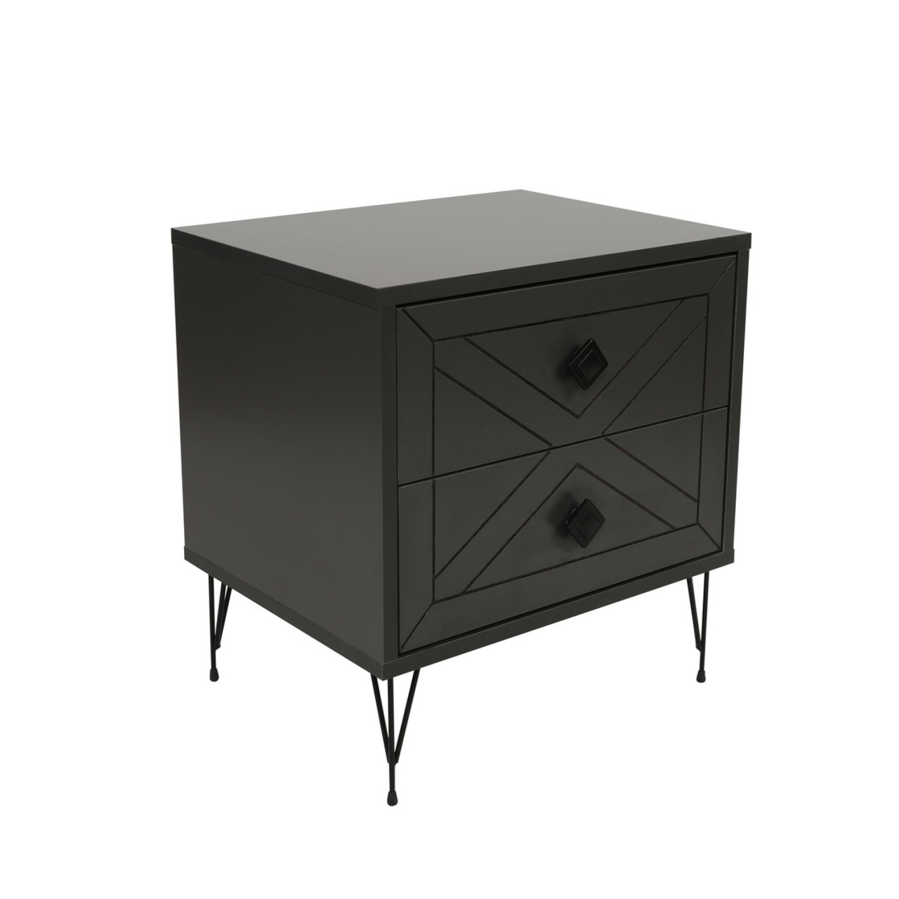 Noptiera, Elegant Rustic, UnicUtil, 50 x 40 x 55 cm, Antracit
