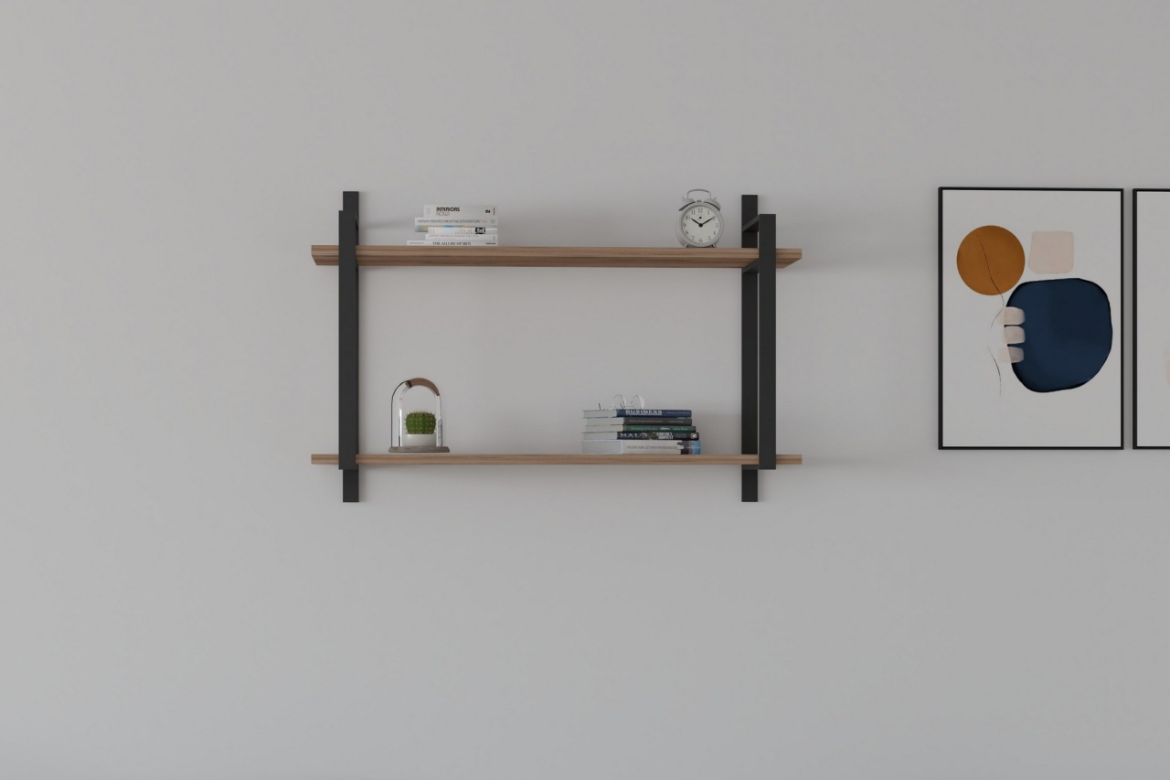 Rafturi perete, Solid Base, UnicUtil, 90 x 60 x 22 cm, Nuc