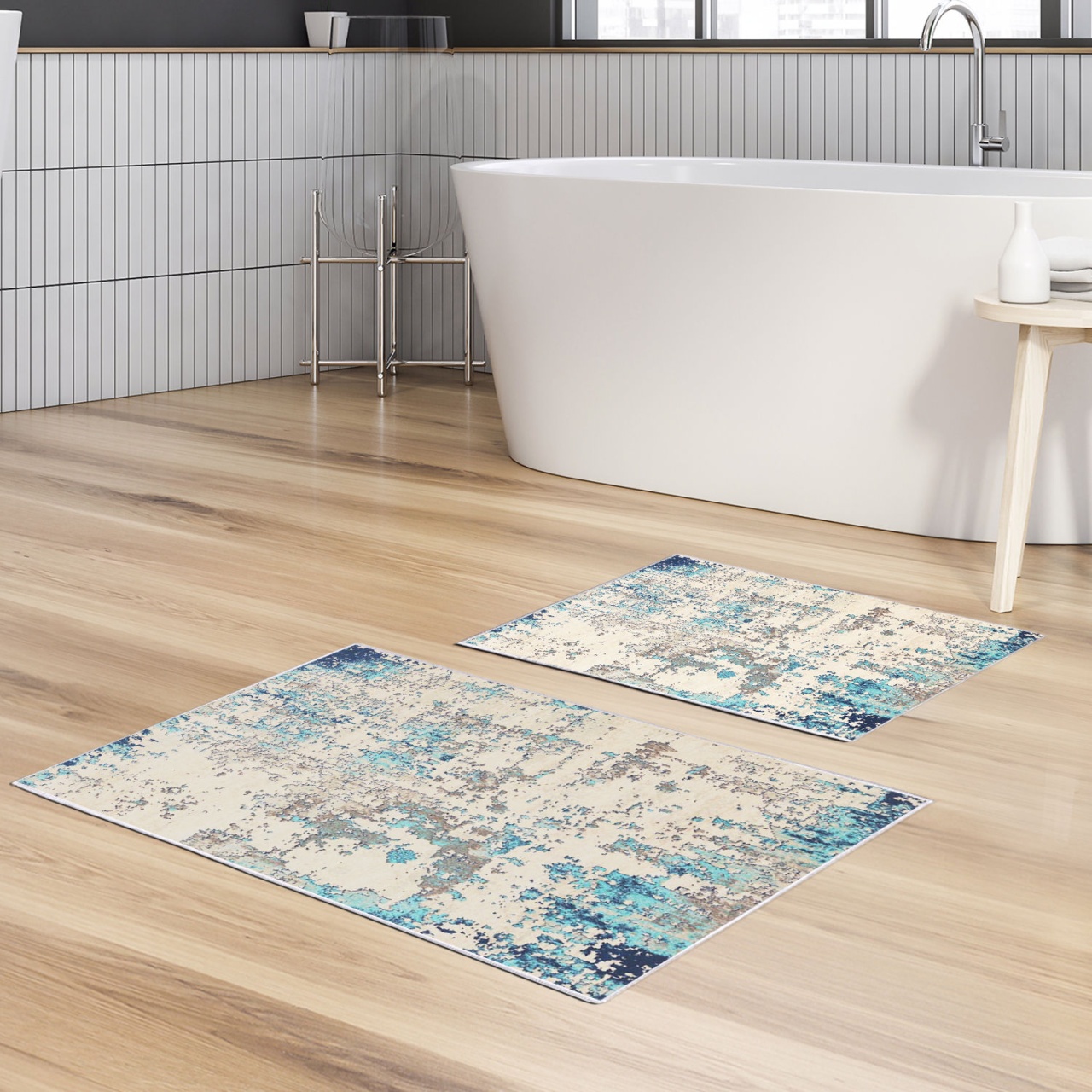 Set covorase baie 2 piese, Ultra Cozy, UnicUtil, Multicolor