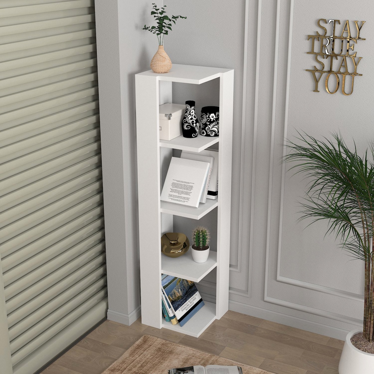 Biblioteca de Colt, UnicUtil, 31 x 120 x 33 cm, Alb