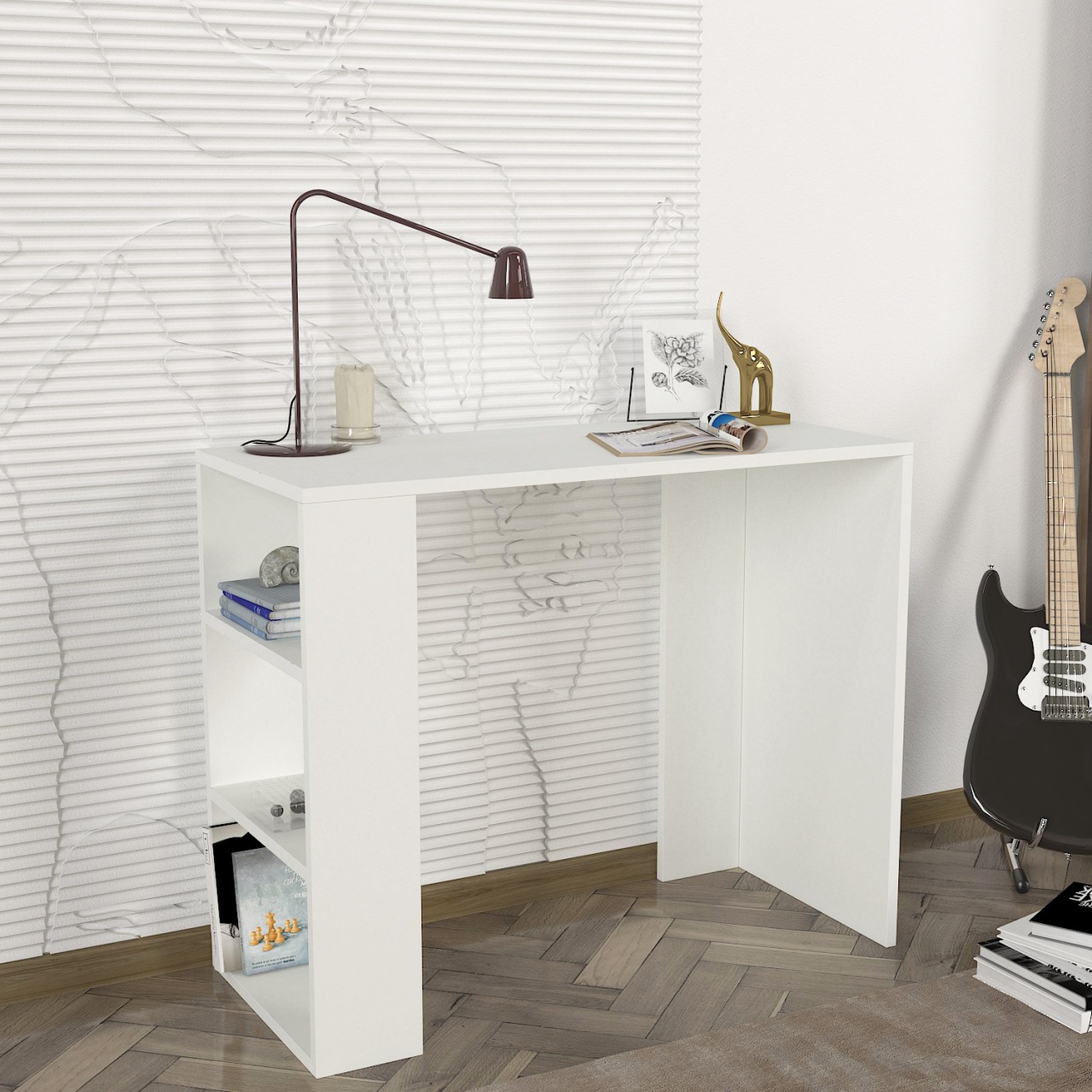 Birou Simplu, Design Modern, UnicUtil, 90 x 40 x 73.8 cm, Alb
