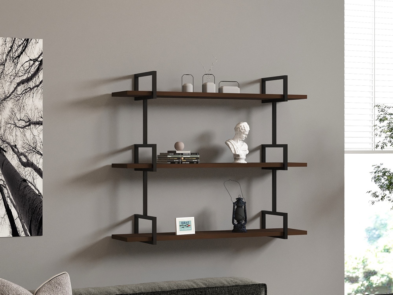 Rafturi perete, Timeless Design, UnicUtil, 87 x 75.4 x 22.5 cm, Nuc